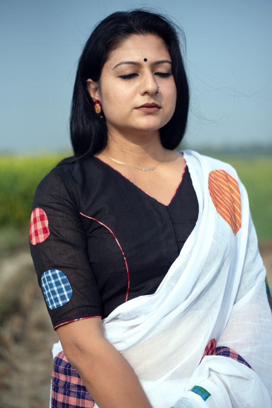 Gamchha Polka - White - Image 5