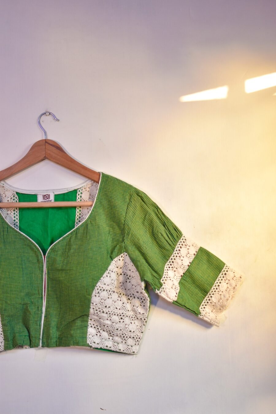 Green Gamchha Small Checks - Image 7
