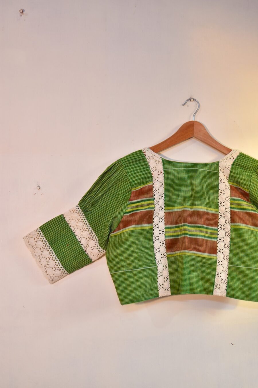 Green Gamchha Small Checks - Image 4