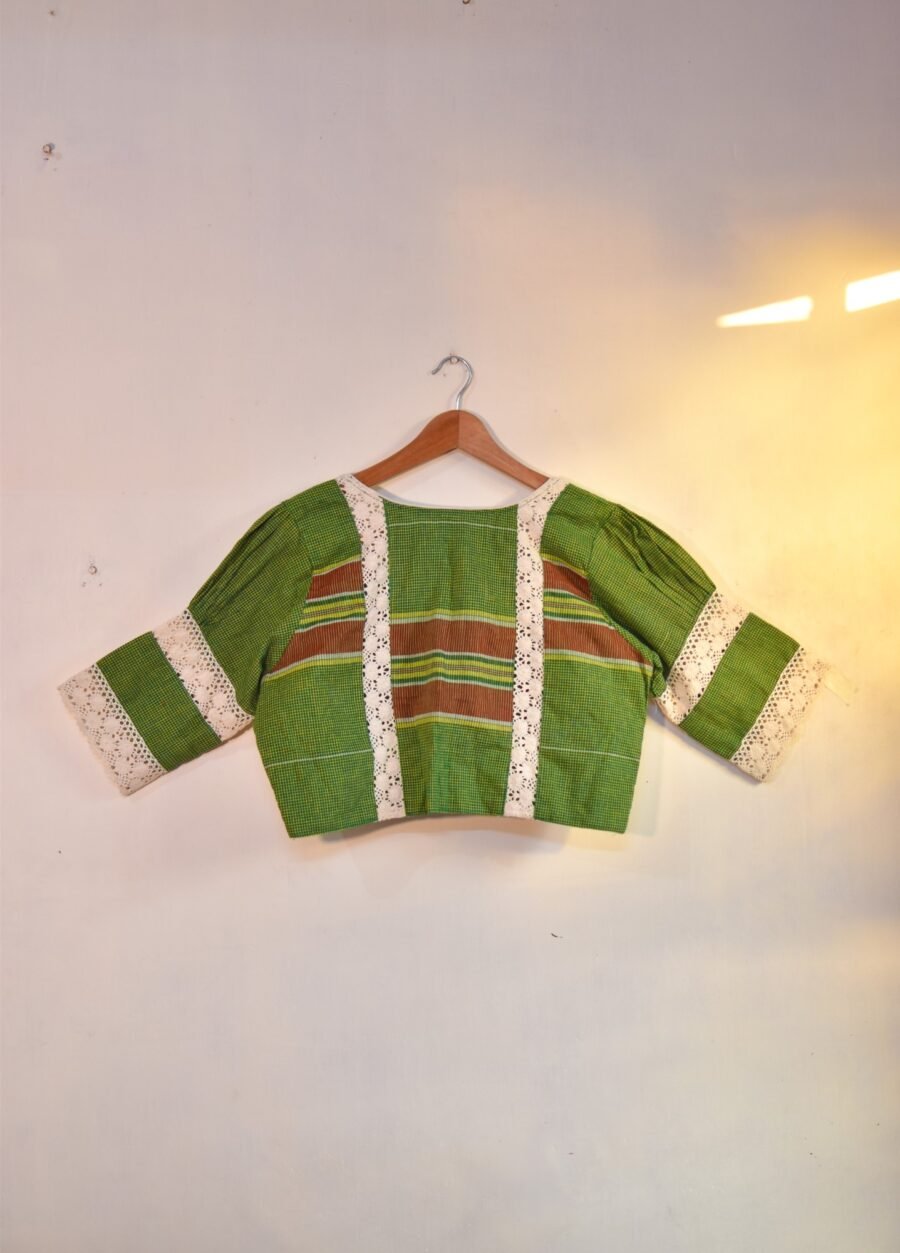 Green Gamchha Small Checks - Image 6