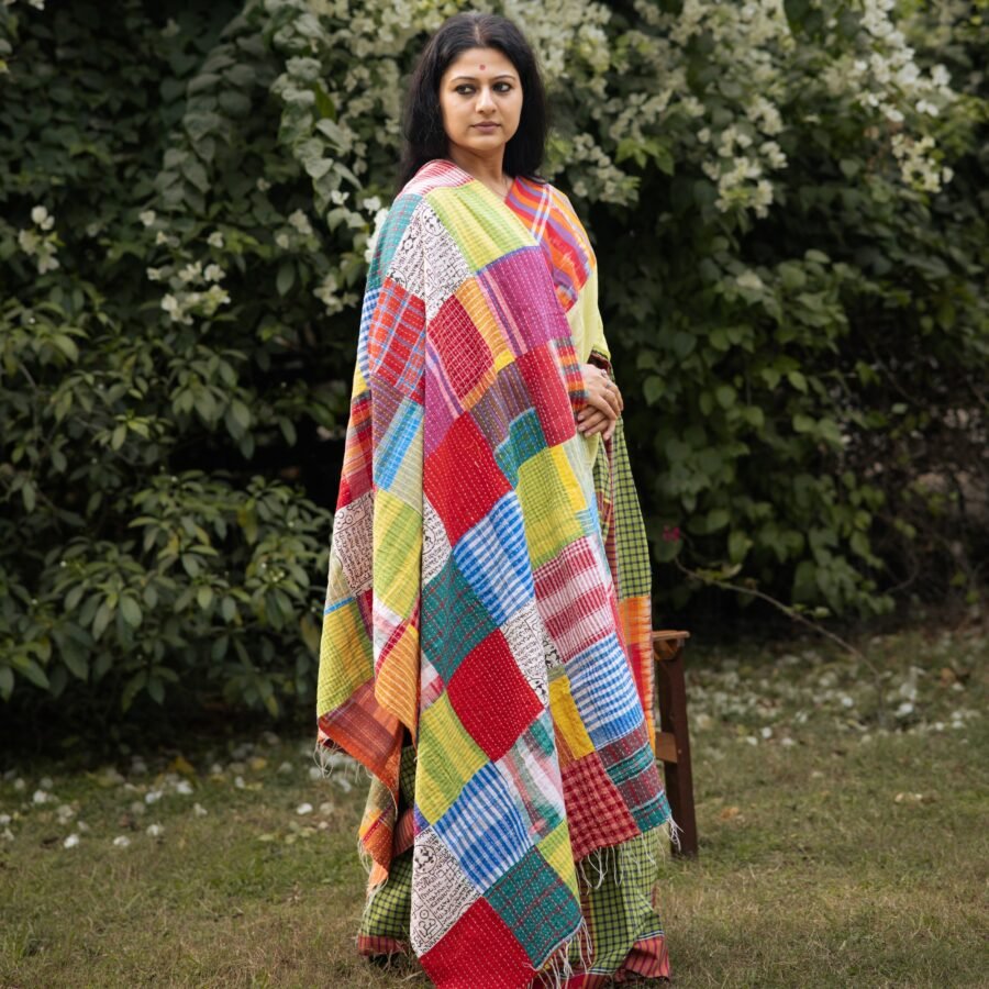 Kantha Patchwork Shawl
