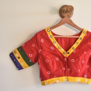 Rang Mahal – Red Bandhni Blouse