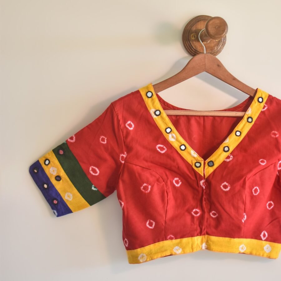 Rang Mahal – Red Bandhni Blouse