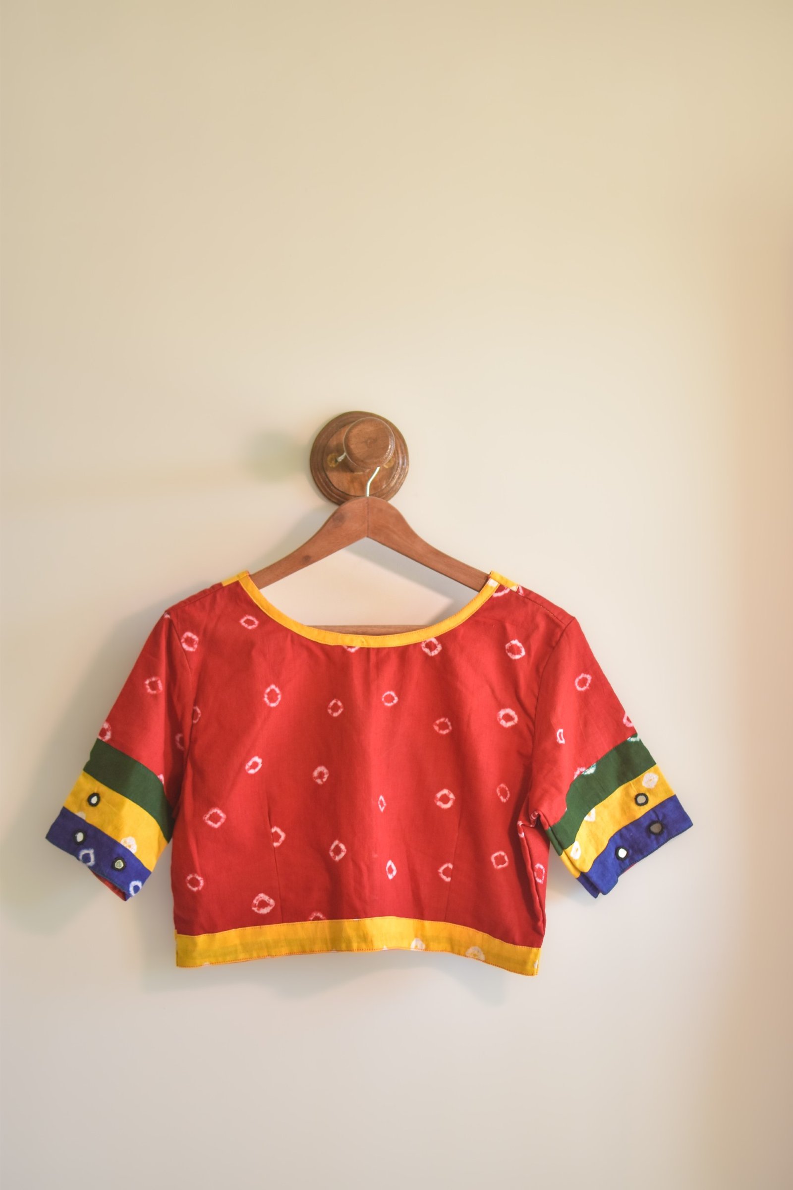 Rang Mahal – Red Bandhni Blouse - Image 4