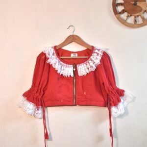 Retro Red Jamdani